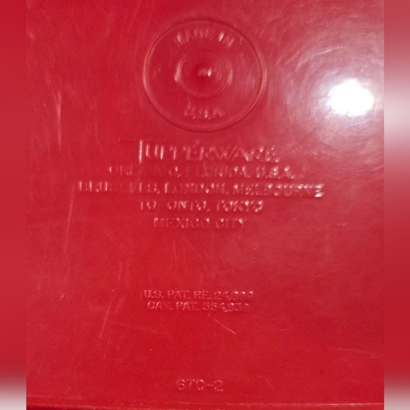 Vintage Tupperware Set of 3 Red and Green Quality Food Storage Containers - Picture 8 of 12